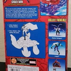 2002 Toy Biz Spider-Man Web Splasher Spider-Man Action Figure New Sealed Package image 2