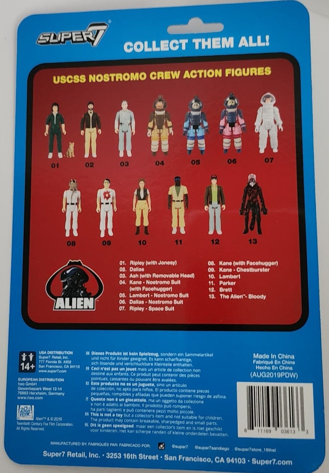Alien the Movie Dallas Reaction Figure New Sealed Package - Etsy