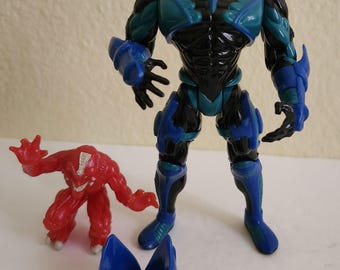 1995 Toy Biz X-men X-Force Genesis mit Sidekick Spine Actionfigur Komplett Sehr schön