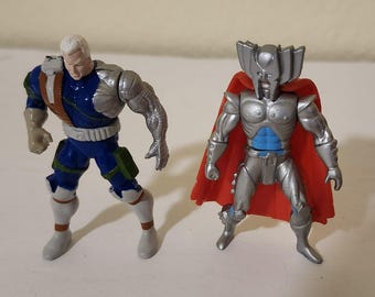 1994 Toy Biz X-men Steel Mutants Cable vs Stryfe Die Cast Action Figures Complete Nice Condition