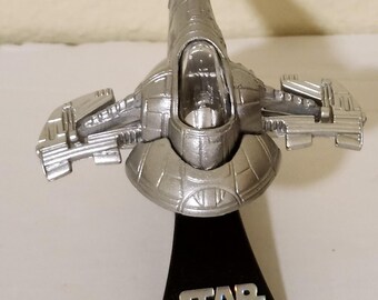 Hasbro Galoob Star Wars Micro Machines Titanium Series Boba Fett Slave I Completo Molto Bello