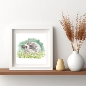 Hedgehog print from my original watercolour painting, Hedgehog wall art, Animal art, Hedgehog watercolour, Hedgehog gift
