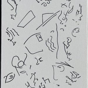 Abstract,  pen,  canvas,  original, graffiti, black and white