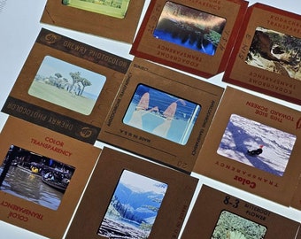 Vintage 35mm Slide Film Lot from 50s, 60s, 70s, 80s, or 90s for Projection or view Birthday Gift for Photographer