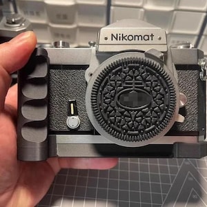 3D Printed Cookie Body & Rear Lens Cap for Nikon F Canon EF Sony E Mount Birthday gift for photography Lover Gifts Digital Film Camera Gear