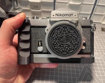 3D Printed Cookie Body & Rear Lens Cap for Nikon F Canon EF Sony E Mount Birthday gift for photography Lover Gifts Digital Film Camera Gear