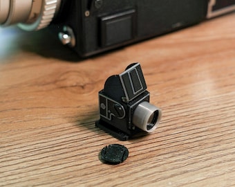 Hasselblad-Style Mini Hot Shoe Cover  w/ Waist Level Finder – Retro DSLR Accessory – Unique Gift for Film & Digital Photographers