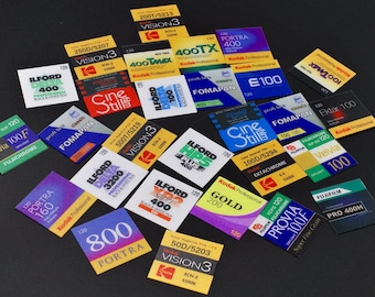 Film Stock Reminder Tabs ISO Memo Cards Box Tab Inserts w Sticky Reminder Slot Analog Cameras Retro Unique Gift for Analog Film Photography