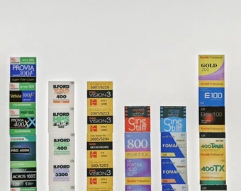 Film Stock Reminders, Box Tabs, Memo, Inserts, Cards Birthday Gift for Analog Photographers Film Stock tag for Film Cameras ISO Reminder
