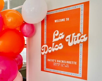 La Dolce Vita Welcome Sign: Printable Instant Download | Italian-Themed Decoration | Amalfi Wedding Party | Mediterranean Bridal Shower