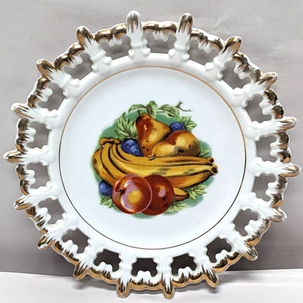 Vintage Napco Hand Painted China Fruit Decorative Plate