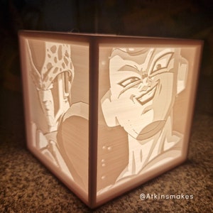 Personlized anime box Lithophane Dragonball box lithophane light box dragon ball Z box customized lithophane light