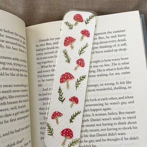 Hand Painted Bookmarks For Book Lover Mushroom gift For mushroom lover bookworm gift teen Easter basket Teacher appreciation gift for reader