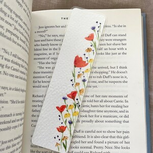 Hand Painted wildflower Bookmark For Book Lover gift for reader flower lover gift bookworm gift easter basket gift teacher appreciation