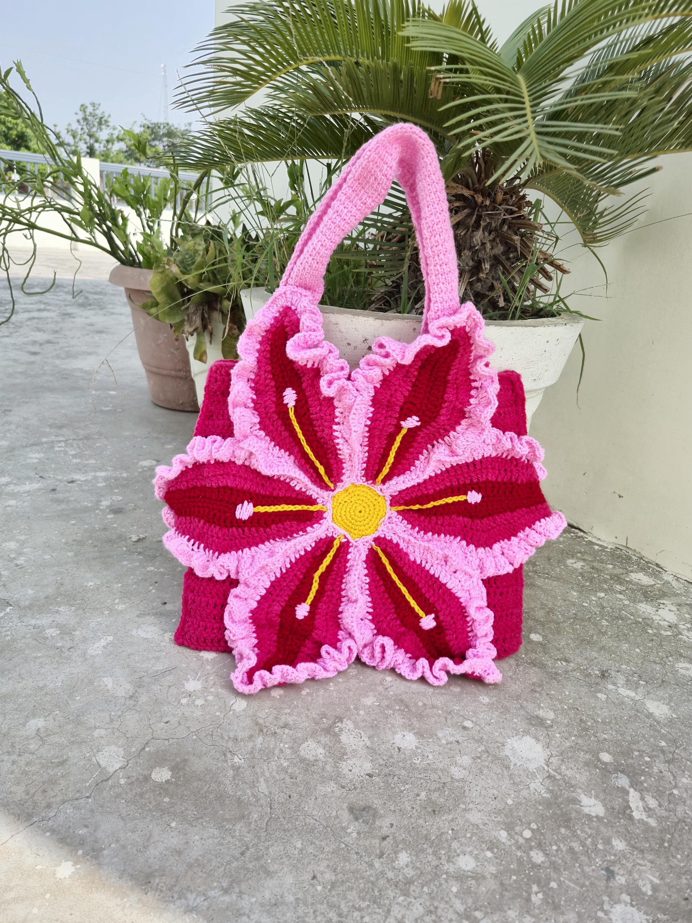 Bolso Crochet Carteras Con Flores Bolsas Tejidas Con Flores Bolso