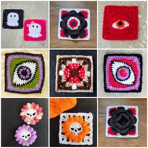 Halloween Crochet Pattern Combo: Spooky Granny Squares (PDF Pattern)