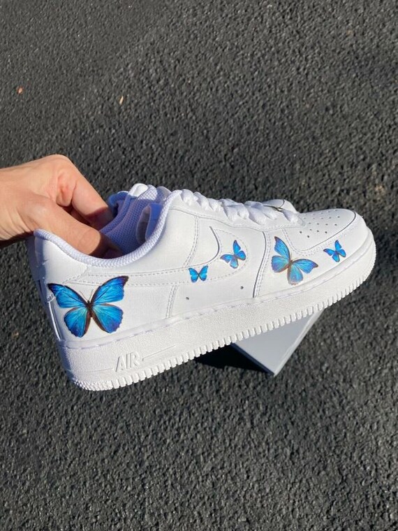 nike air force 1 blue butterfly