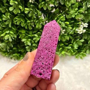 Honeycomb Ruby Point | Honeycomb Ruby Stone | UV Reactive Honeycomb Ruby | UV Reactive Honeycomb Ruby Point