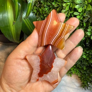 Sardonyx Crystal Star Carvings | Sardonyx Star Carvings | Banded Sardonyx Star