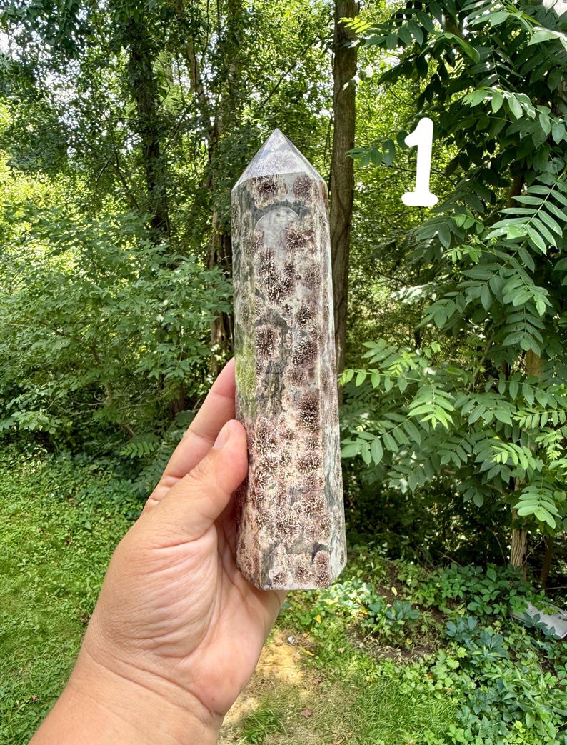 Sakura Stone Towers | Russian Flower Jasper Point | Flower Jasper ...