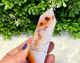 Carnelian Point | Red Carnelian Point | Orange Carnelian Point | Carnelian with Quartz Point