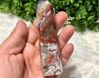 Mexican Crazy Lace Agate Point | Mexican Crazy Lace Agate Crystal | Mexican Crazy Lace Agate Point | Mexican Agate Point