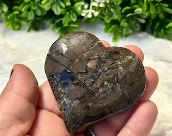 Volcano Agate Heart | UV Reactive Volcano Agate Heart | Fluorescent Heart | Volcano Agate Crystal Heart