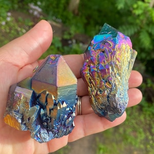 Rainbow Aura Quartz Crystal