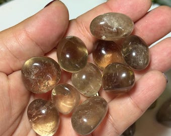 Pierres roulées en quartz fumé | Pierres de poche en quartz fumé | Cristaux de quartz fumé