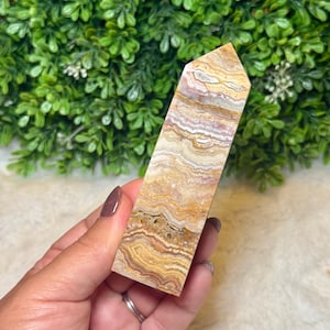 Crazy Lace Agat Point | Crazy Lace Agatkristall | Crazy Lace Point Carving | Crazy Lace Agat Carving