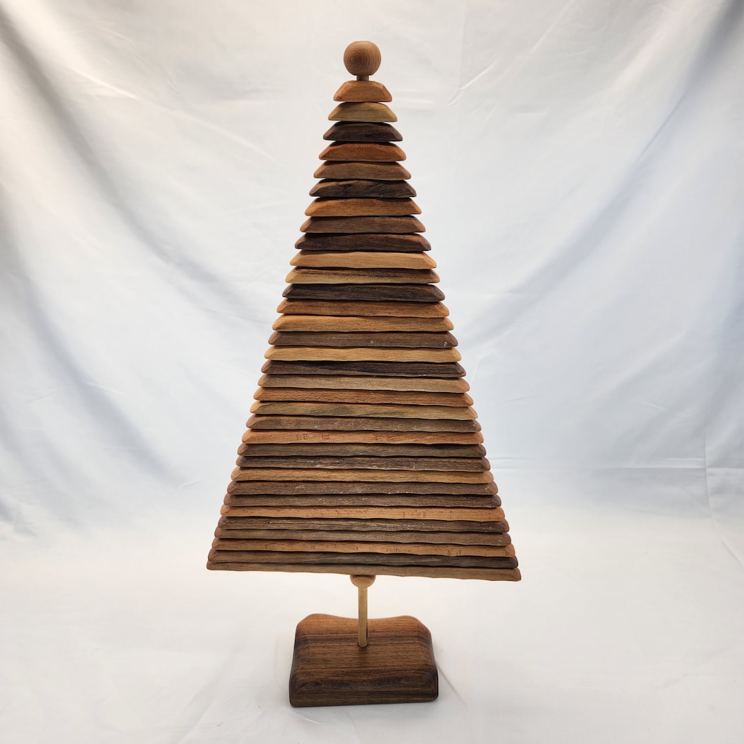 Solid Wood 25 Swivel Christmas Tree Etsy UK