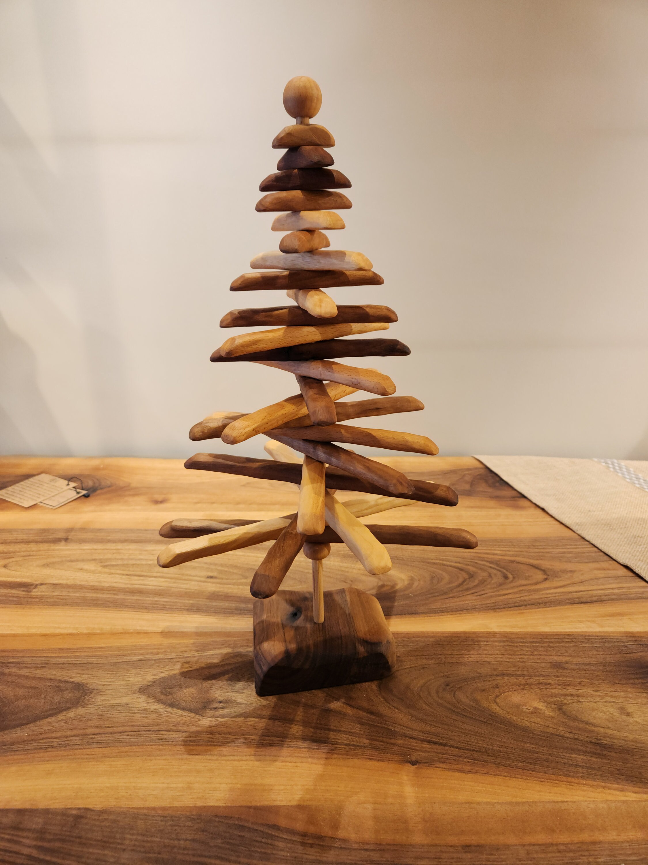 Solid Wood Swivel Christmas Tree Etsy