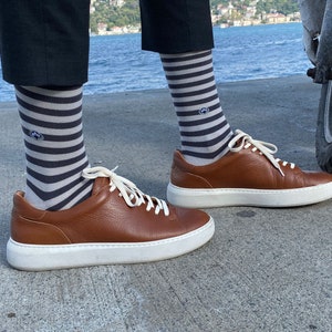 4-Pack Multi-Color Stripe Pattern Bamboo Socks Gift Set
