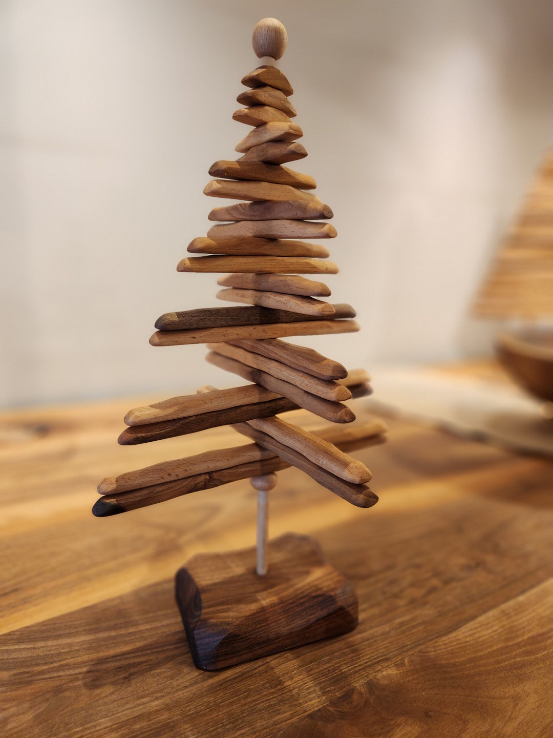 Solid Wood Swivel Christmas Tree Etsy