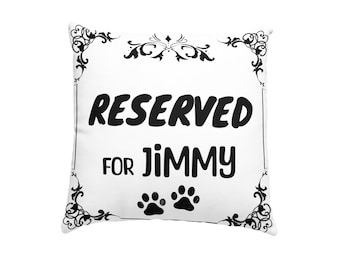 Personalized Pet Pillow Case, Reserved For, Custom Satin Pillow