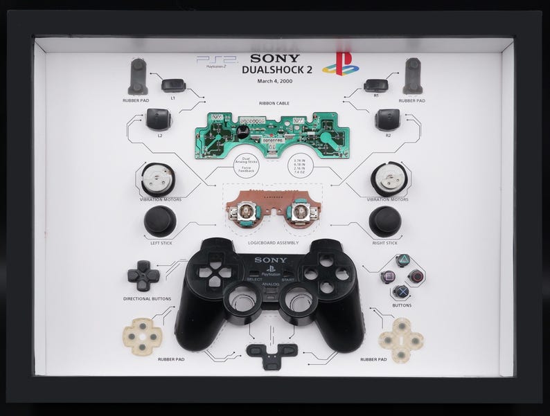 Framed Disassembled PS2 Controller Art – Gamer Wall Decor - Etsy