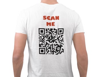 Personalized QR Code T-Shirt: Scan Me Social Media Tee
