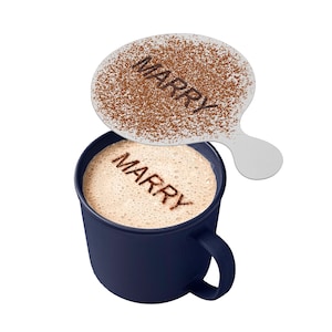 Personalized Name Coffee Stencil-Custom coffee duster stencils for Latte,Cappuccino,Tea,Barista use.Coffee Lovers Gift,Custom Stencil