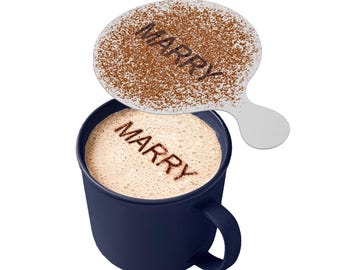 Personalized Name Coffee Stencil: Custom Barista Latte Art