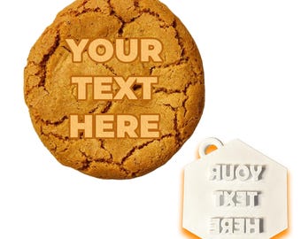 Custom Text Cookie Stamp: Personalized Baking Embosser