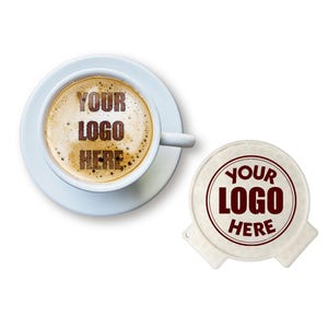 Personalized Logo Image Coffee Stencil for Coffee,Latte,Cappuccino-Custom cocktail drink duster stencils, Barista Use, Custom Latte Art
