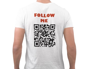 Personalized QR Code T-Shirt: Scan Me Social Media Tee