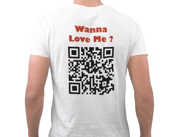 Personalized QR Code T-Shirt: Scan Me Social Media Tee