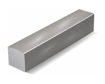 6063 Aluminum Square Bar, Solid Metal Rod for DIY Projects, Machining, Fabrication