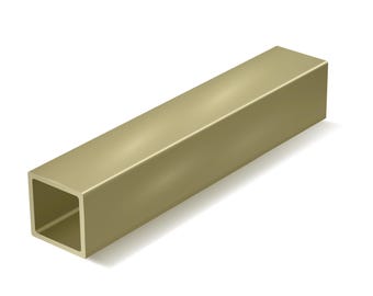 Solid Brass Square Tube | Seamless Metal Craft Supply for DIY Projects