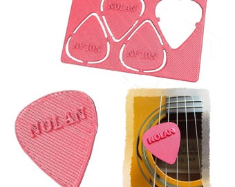 Personalized Guitar Picks Set: Custom Engraved Name, Musician Gift