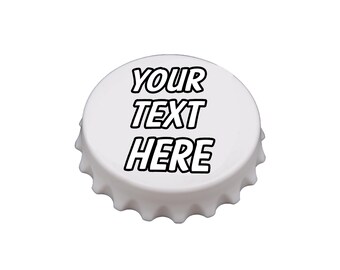 Personalized Fridge Magnet Bottle Opener: Customizable Text, Kitchen Decor