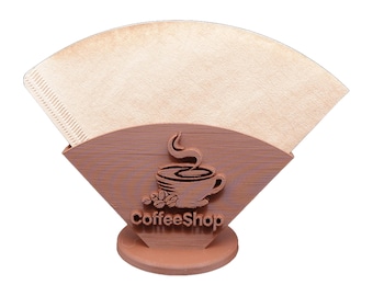 Personalized Logo Coffee Filter Stand: Custom Drip Holder, 3D Printed