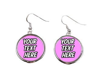 Brincos pendentes com texto personalizado: joias com nome personalizado