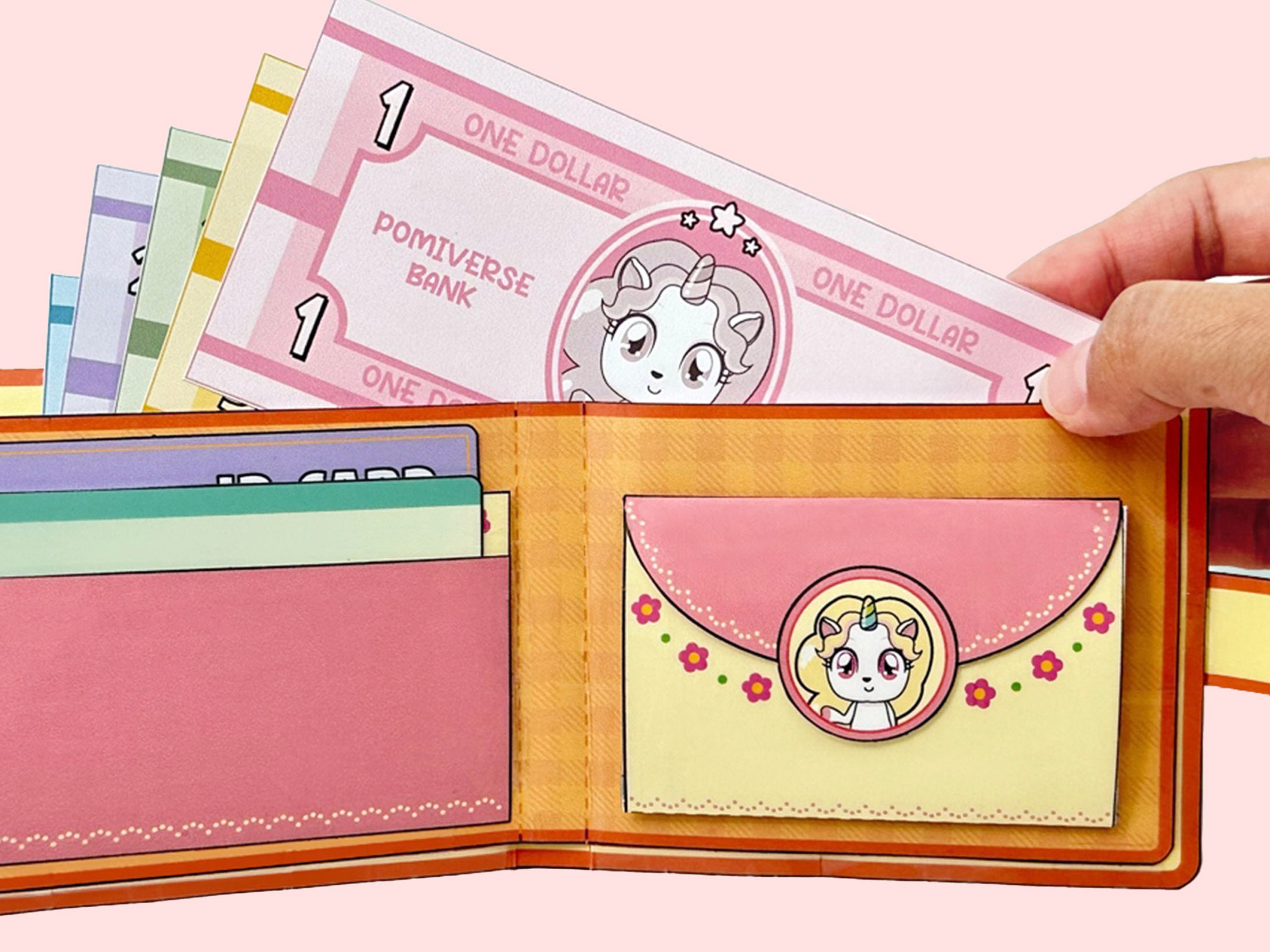 Printable Wallet and Money for Kids Real Size Play Money - Etsy